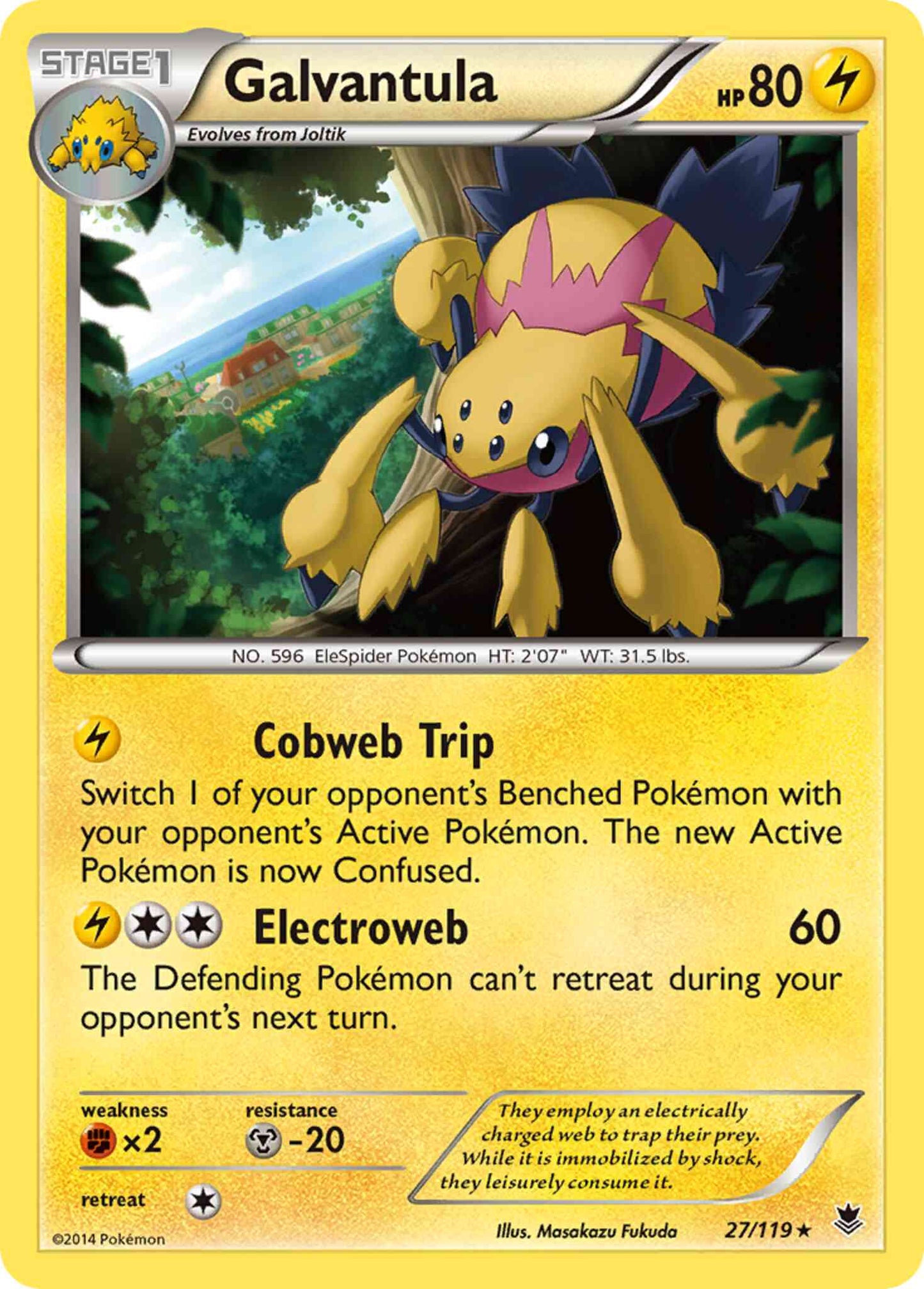 Galvantula - 27/119 - Rare [xy4-27] [Reverse Holo]
