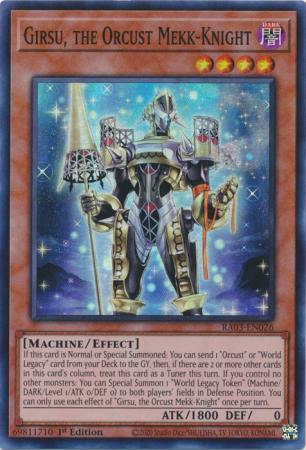 Girsu, the Orcust Mekk-Knight - RA03-EN026 - Super Rare - 1st Edition