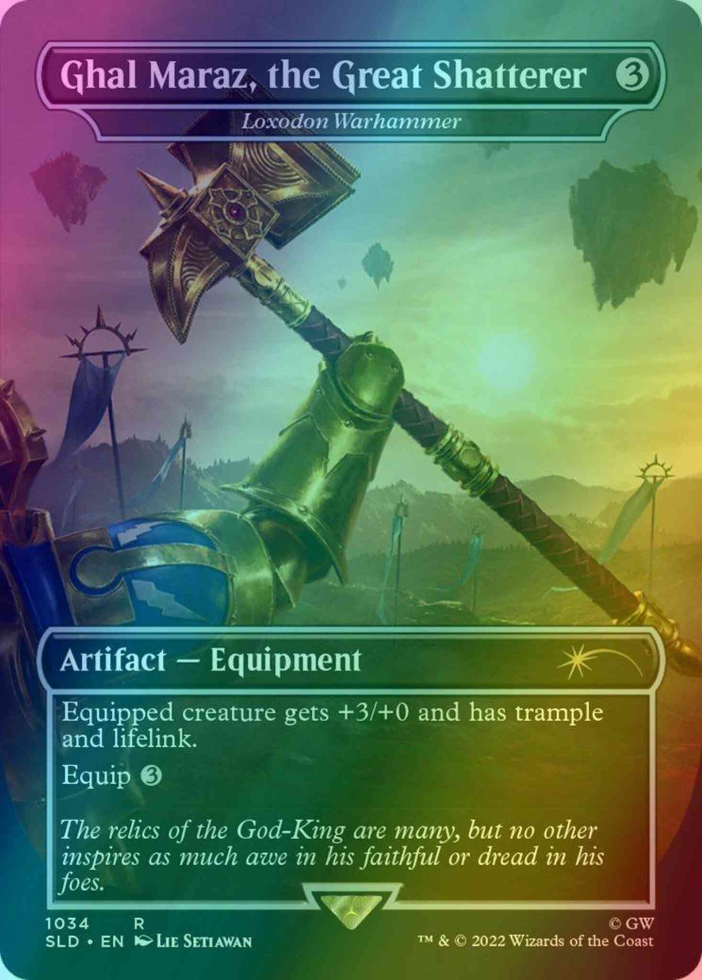 Ghal Maraz, the Great Shatterer - Loxodon Warhammer [1034] [Borderless] [Age of Sigmar] [Secret Lair Drop] [Foil]