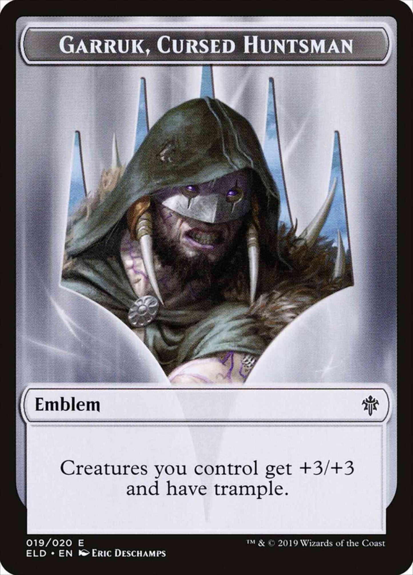 Garruk, Cursed Huntsman Emblem [19] [Throne of Eldraine Tokens] [Non-Foil]