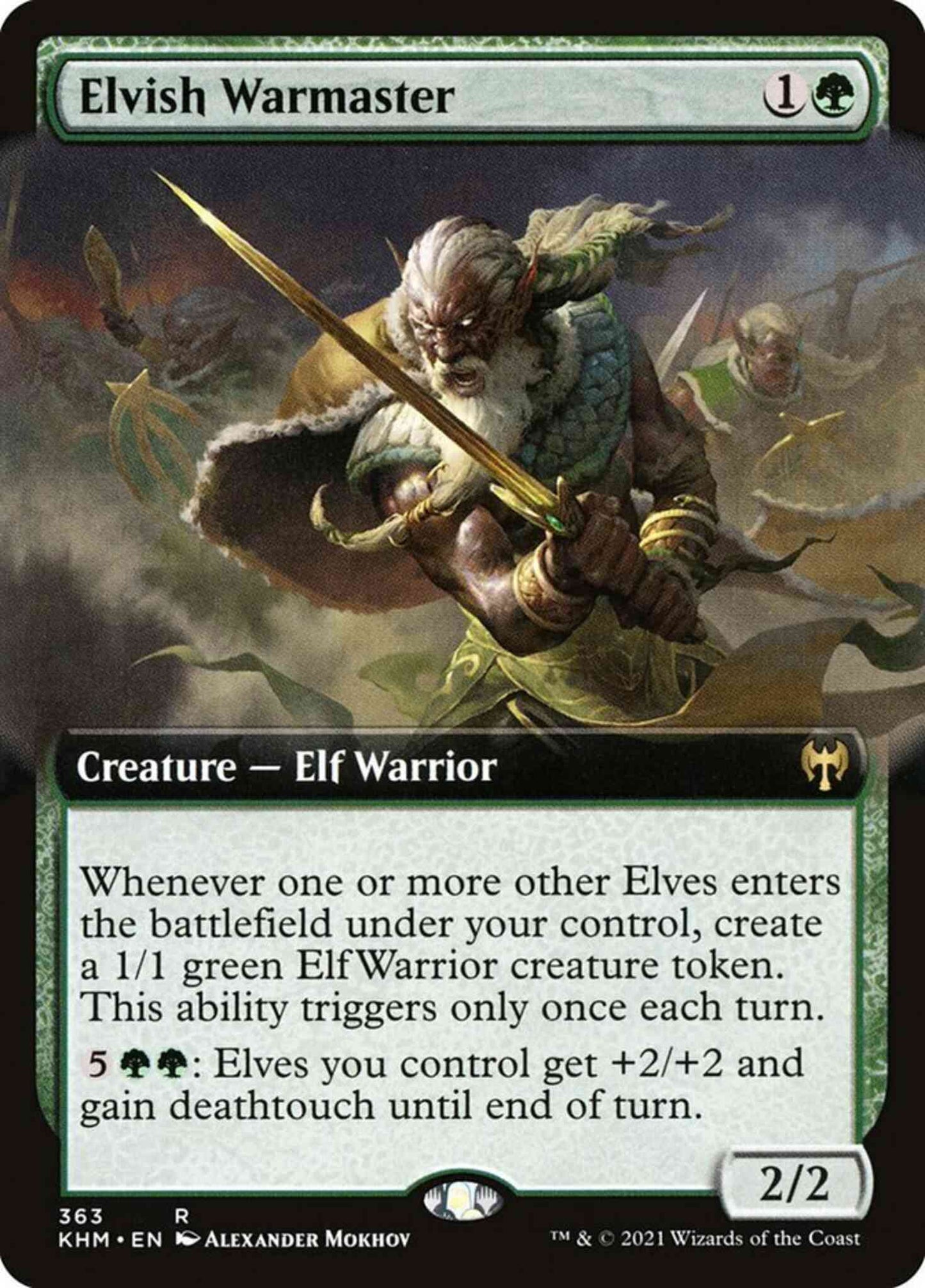 Elvish Warmaster [363] [Extended Art] [Kaldheim] [Non-Foil]