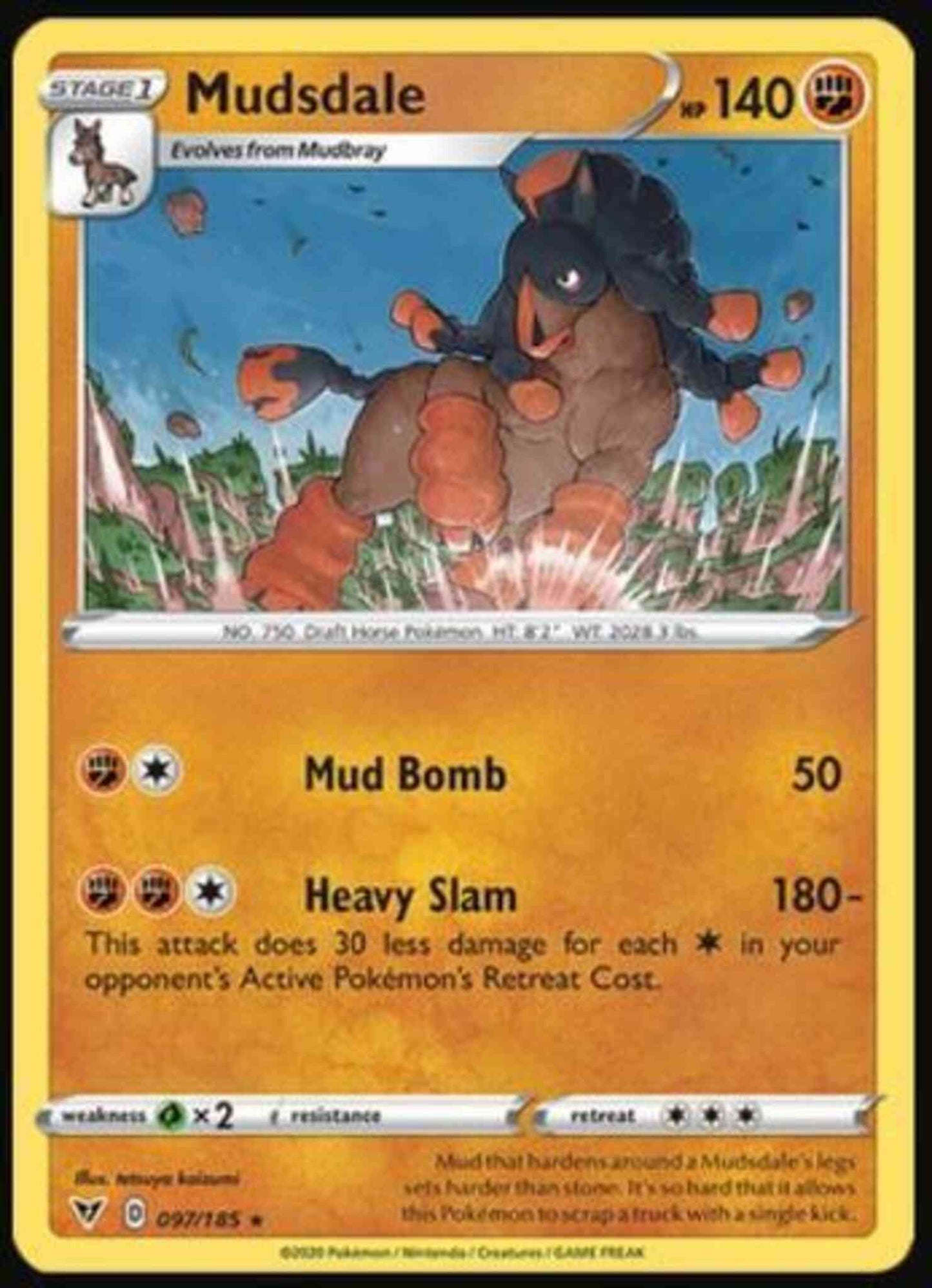 Mudsdale - 097/185 - Rare [swsh4-097] [Non-Holo]