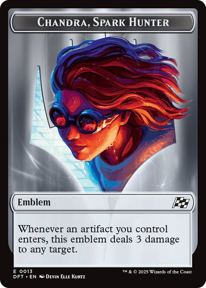 Chandra, Spark Hunter Emblem (13) // Vehicle Token (12) [Aetherdrift: Tokens] [Non-Foil]