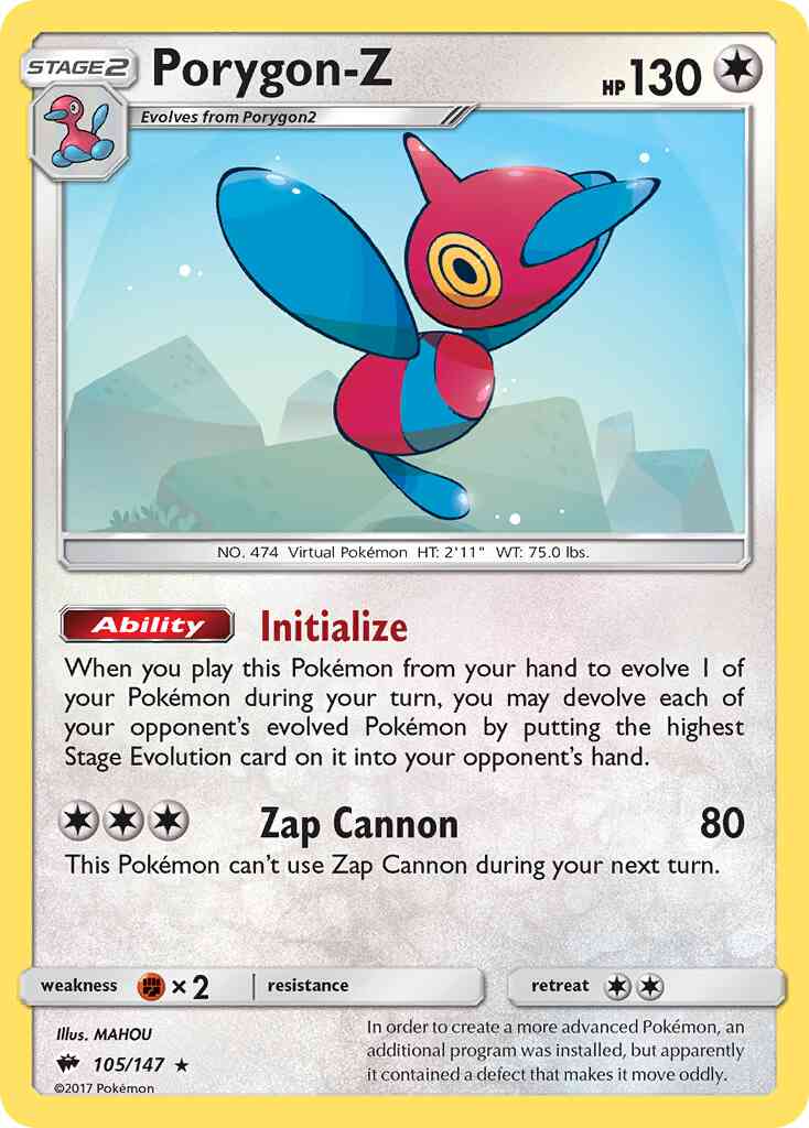 Porygon-Z - 105/147 - Rare Holo [sm3-105] [Holo]