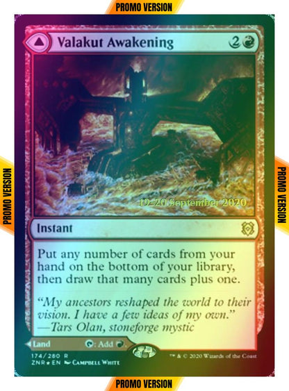Valakut Awakening // Valakut Stoneforge [Prerelease] [174s] [Zendikar Rising Promos] [Foil]