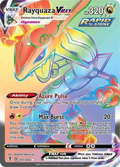 Rayquaza VMAX - 217/203 - Rare Rainbow [swsh7-217] [Secret]