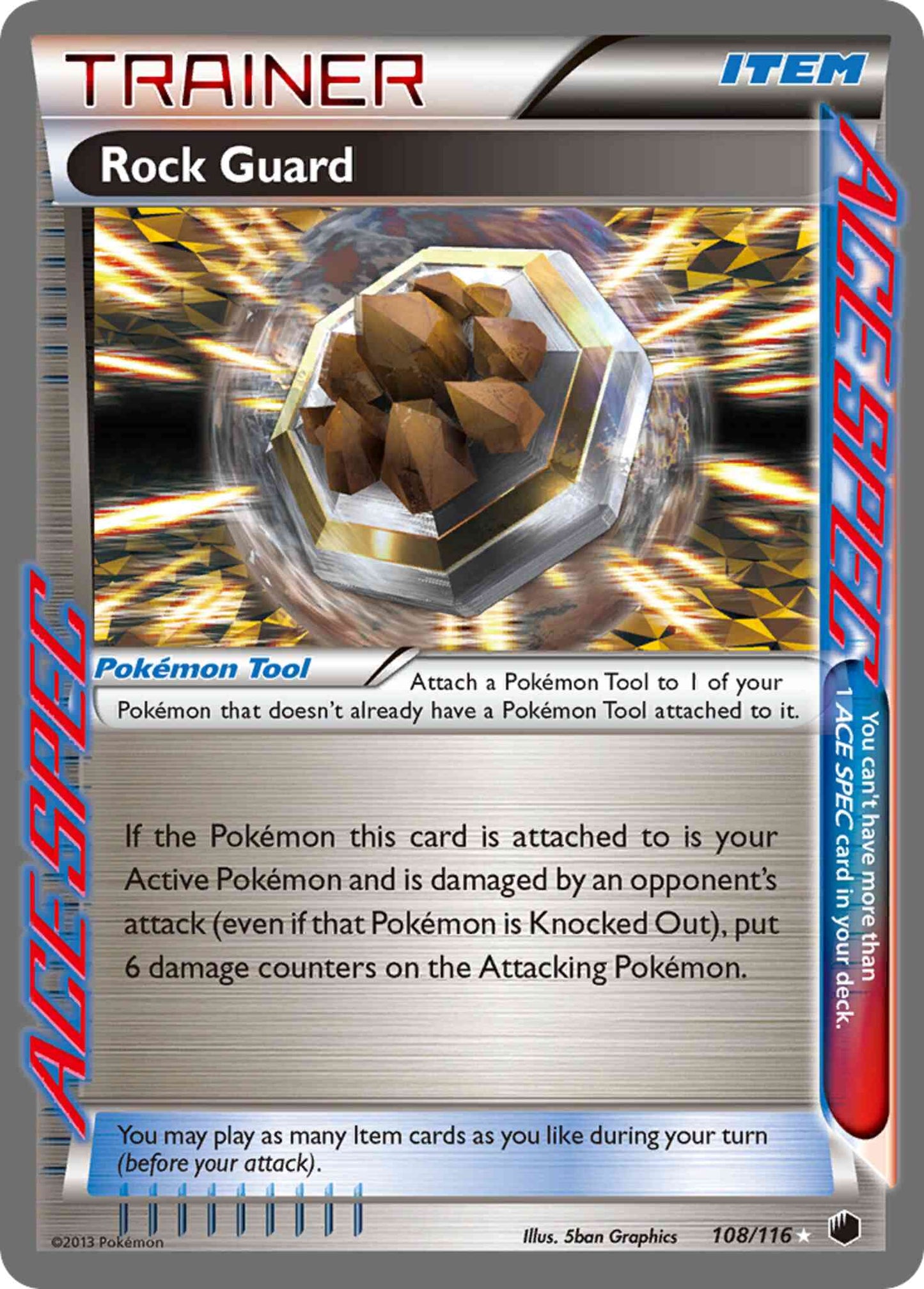 Rock Guard - 108/116 - Rare ACE [bw9-108] [Holo]