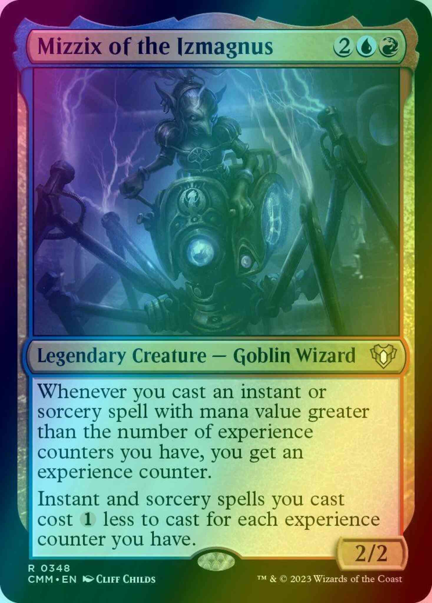 Mizzix of the Izmagnus [348] [Commander Masters] [Foil] – Face to