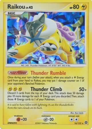 Raikou - 16/132 - Cracked Ice Holofoil Fall 2010 Collector's Tins Exclusive [Holo]