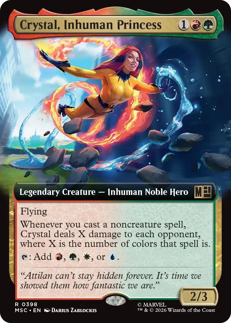 Crystal, Inhuman Princess [398] [Extended Art] [Marvel Super Heroes: Commander] [Non-Foil]