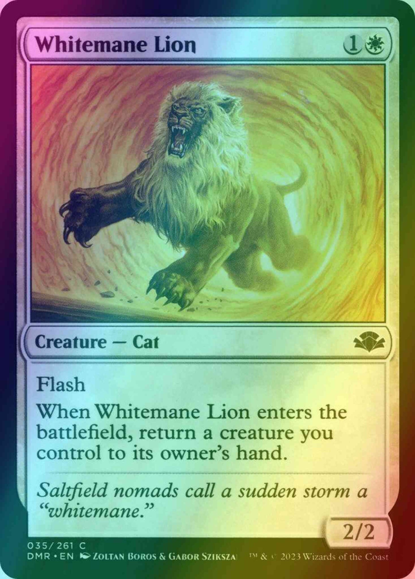 Whitemane Lion [35] [Dominaria Remastered] [Foil]