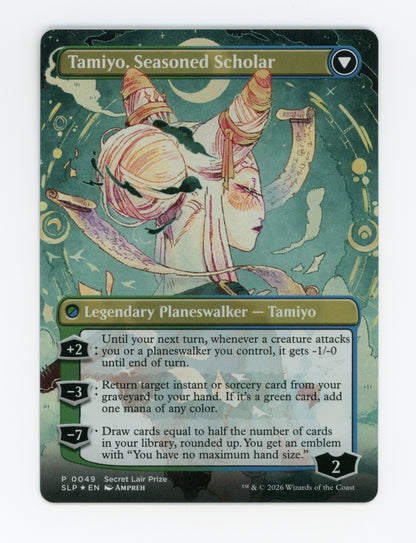Tamiyo, Inquisitive Student // Tamiyo, Seasoned Scholar — Borderless|Foil — ID 18920