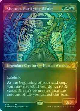Shanna, Purifying Blade [358] [Stained Glass Showcase] [Dominaria United] [Textured Foil]