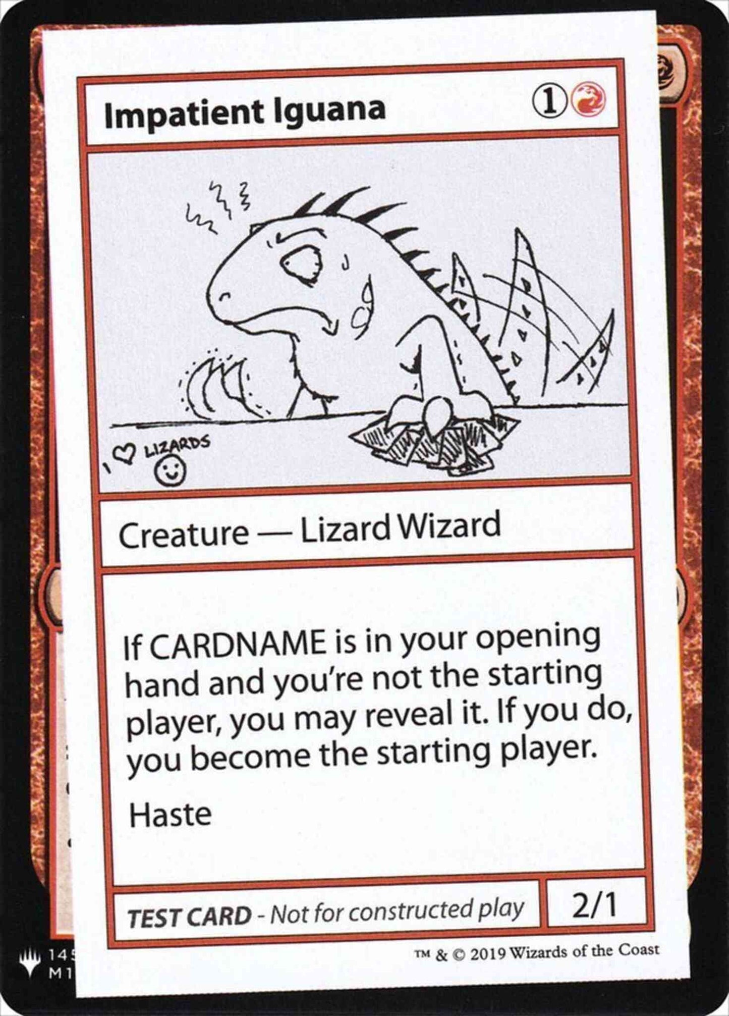 Impatient Iguana - Symbol [55] [Mystery Booster Playtest Cards 2019] [Non-Foil]