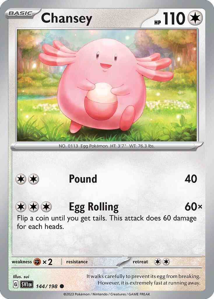 Chansey - 144/198 - Common [sv01-144] [Non-Holo]