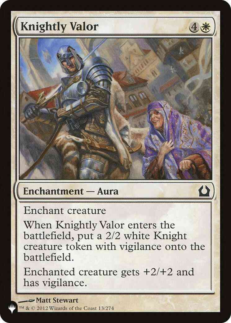 Knightly Valor [RTR-13] [The List] [Non-Foil]