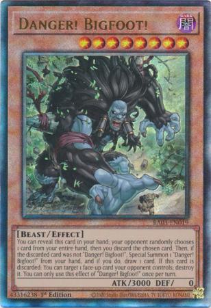 Danger! Bigfoot! - RA03-EN019 - Prismatic Ultimate Rare - 1st Edition