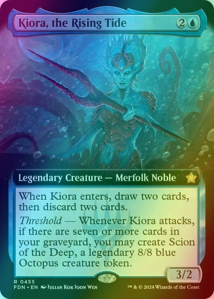 Kiora, the Rising Tide [455] [Extended Art] [Foundations] [Foil]