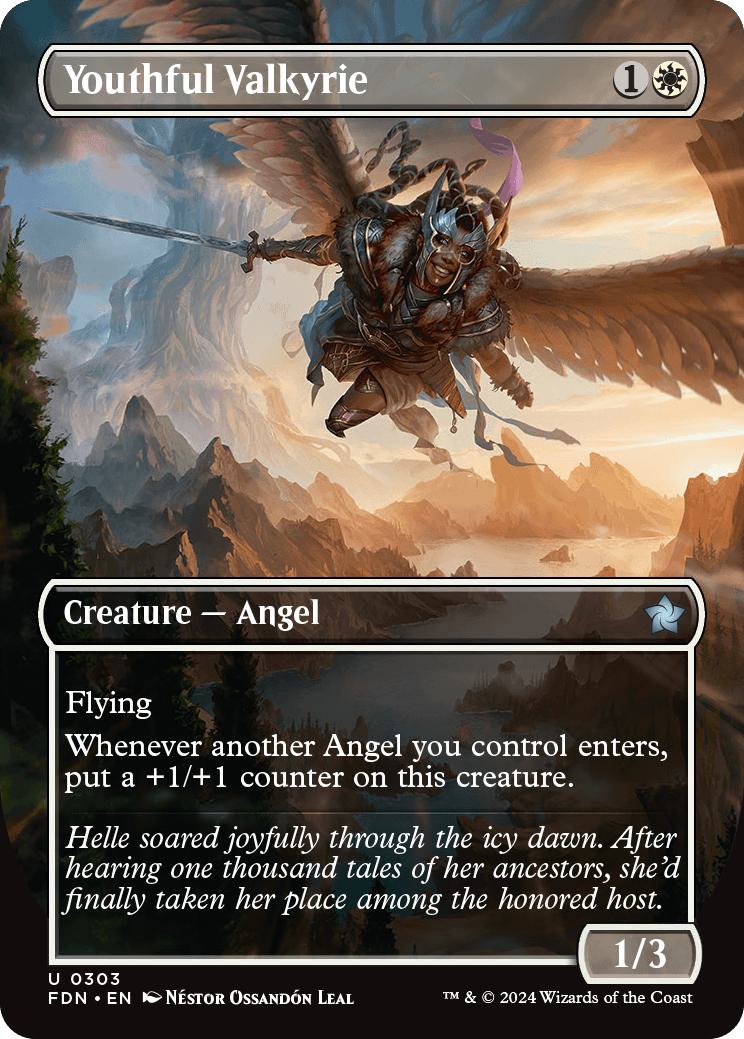 Youthful Valkyrie [303] [Borderless] [Foundations] [Non-Foil]
