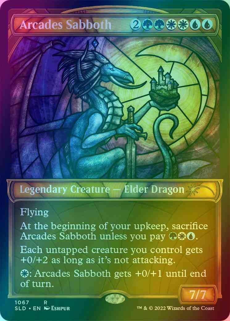 Arcades Sabboth [1067] [Stained Glass Showcase] [Showcase: Dominaria United] [Secret Lair Drop] [Textured Foil]