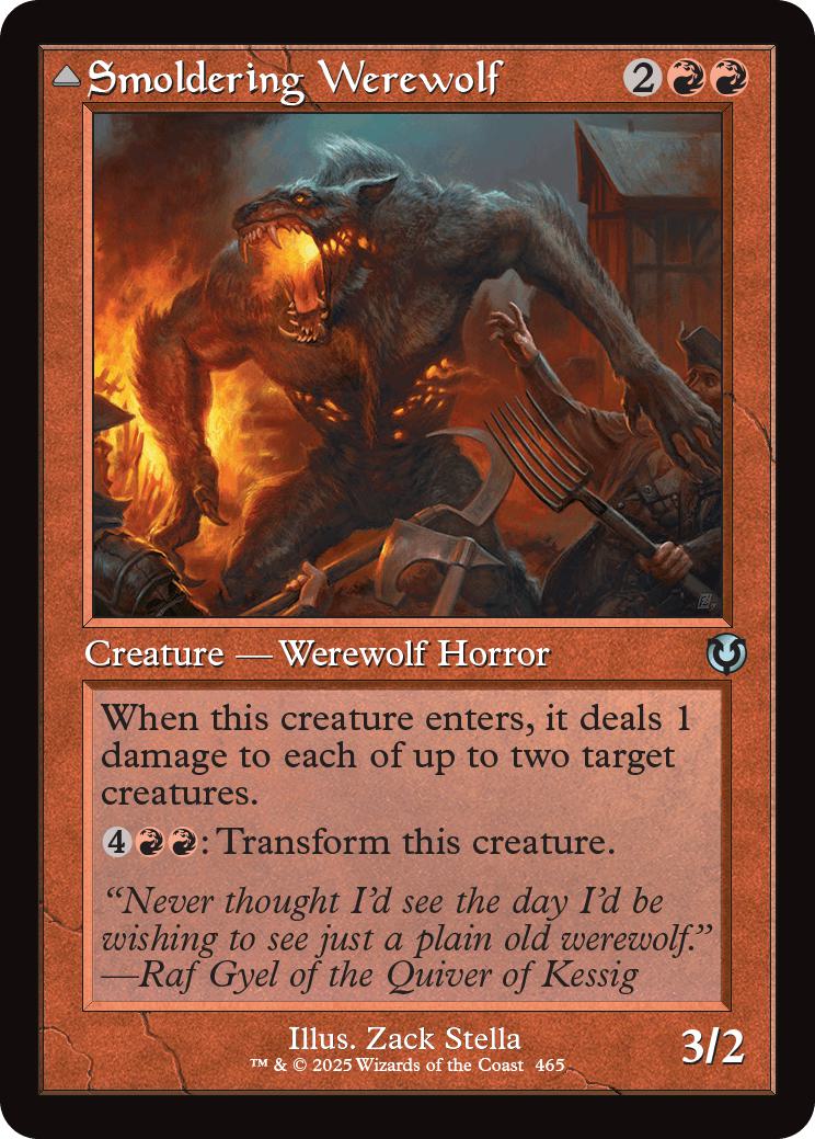 Smoldering Werewolf // Erupting Dreadwolf [465] [Retro Frame] [Innistrad Remastered] [Non-Foil]