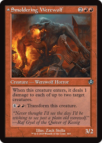 Smoldering Werewolf // Erupting Dreadwolf [465] [Retro Frame] [Innistrad Remastered] [Non-Foil]