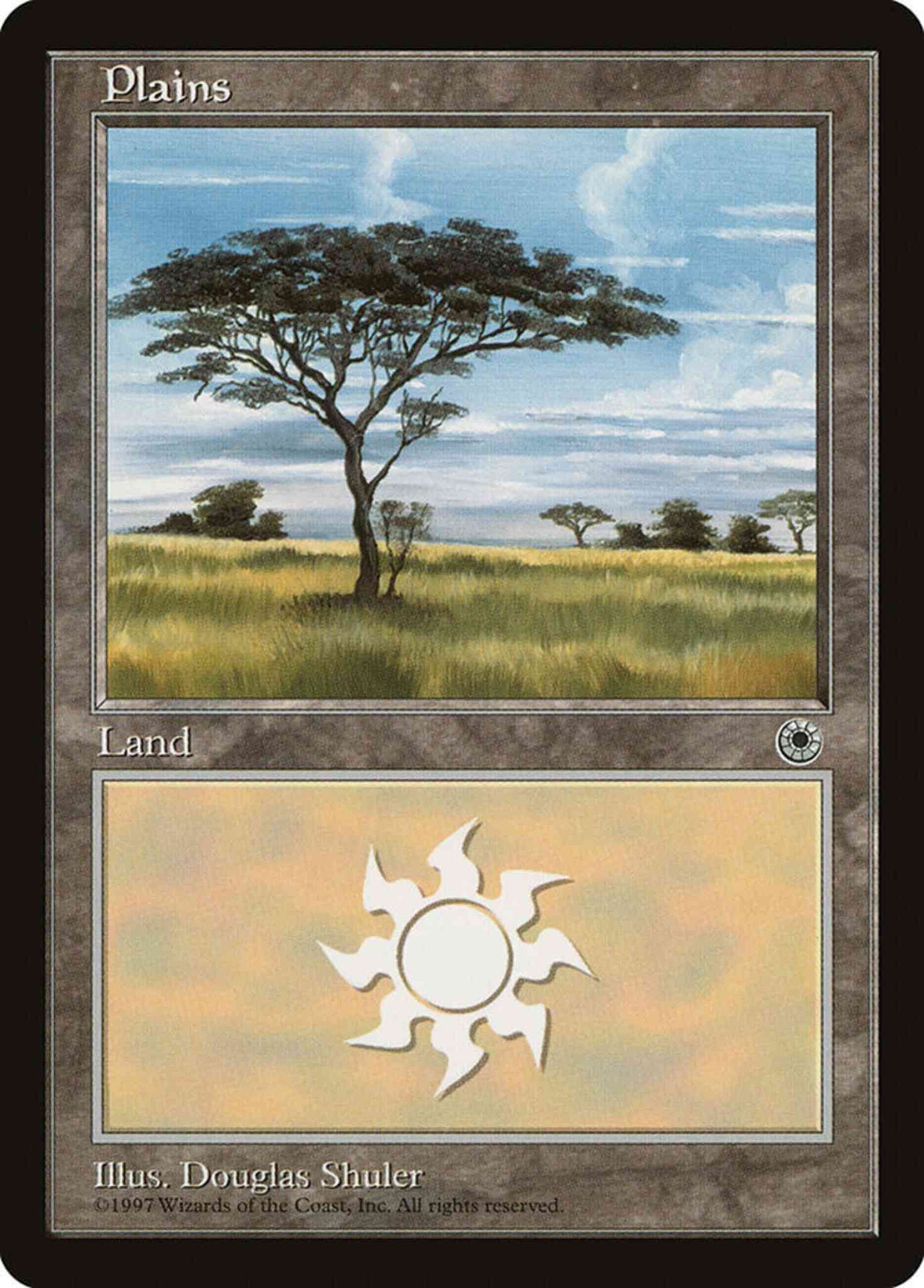Plains [198] [Small Tree Sheltered by Main Tree] [Portal 1] [Non-Foil]