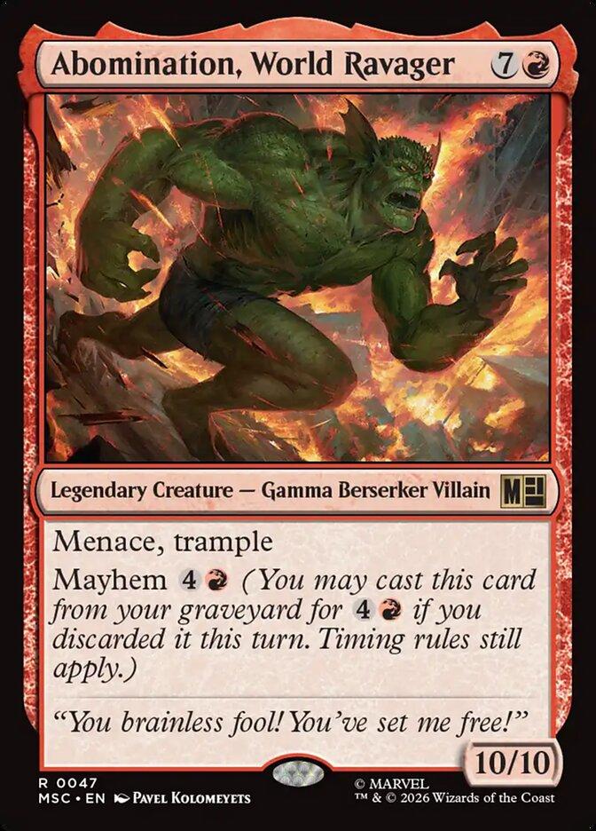 Abomination, World Ravager [47] [Marvel Super Heroes: Commander] [Non-Foil]