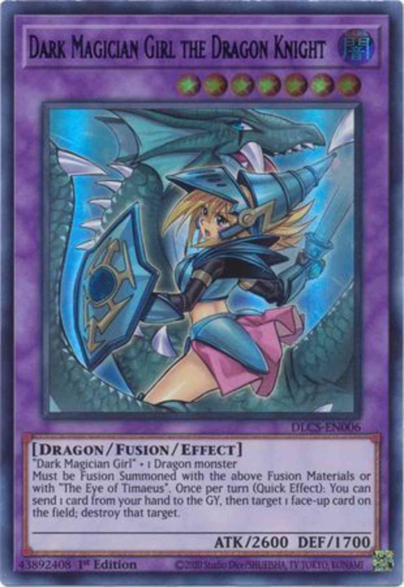 Dark Magician Girl the Dragon Knight (Alternate Art) - DLCS-EN006 - Ultra Rare - 1st Edition