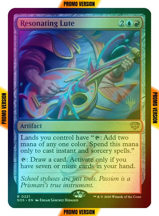 Resonating Lute [221p] [Promo Pack] [Secrets of Strixhaven Promos] [Foil]