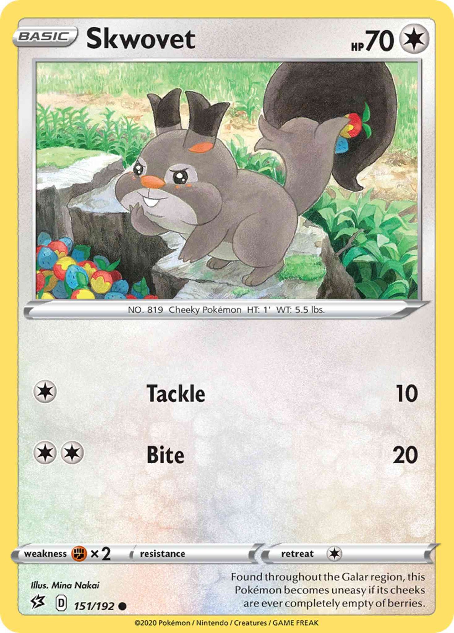 Skwovet - 151/192 - Common [swsh2-151] [Reverse Holo]