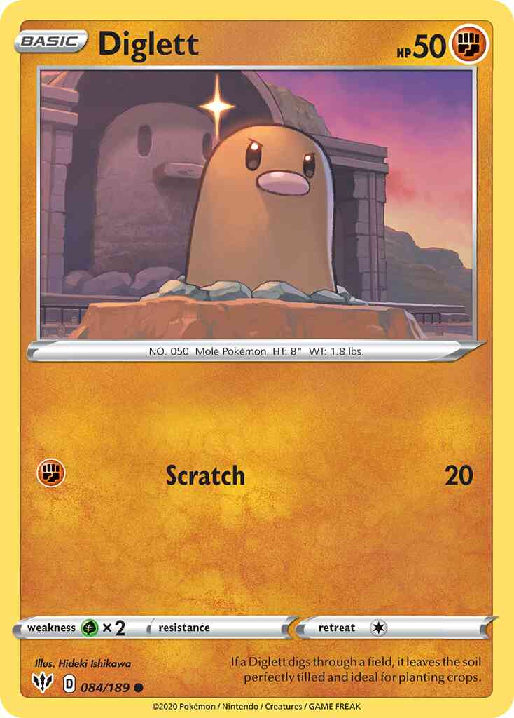 Diglett - 084/189 - Common [swsh3-084] [Non-Holo]