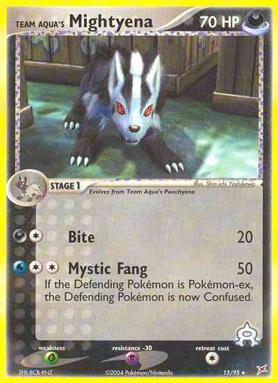 Team Aqua's Mightyena - 15/95 - Rare [ex4-15] [Reverse Holo]