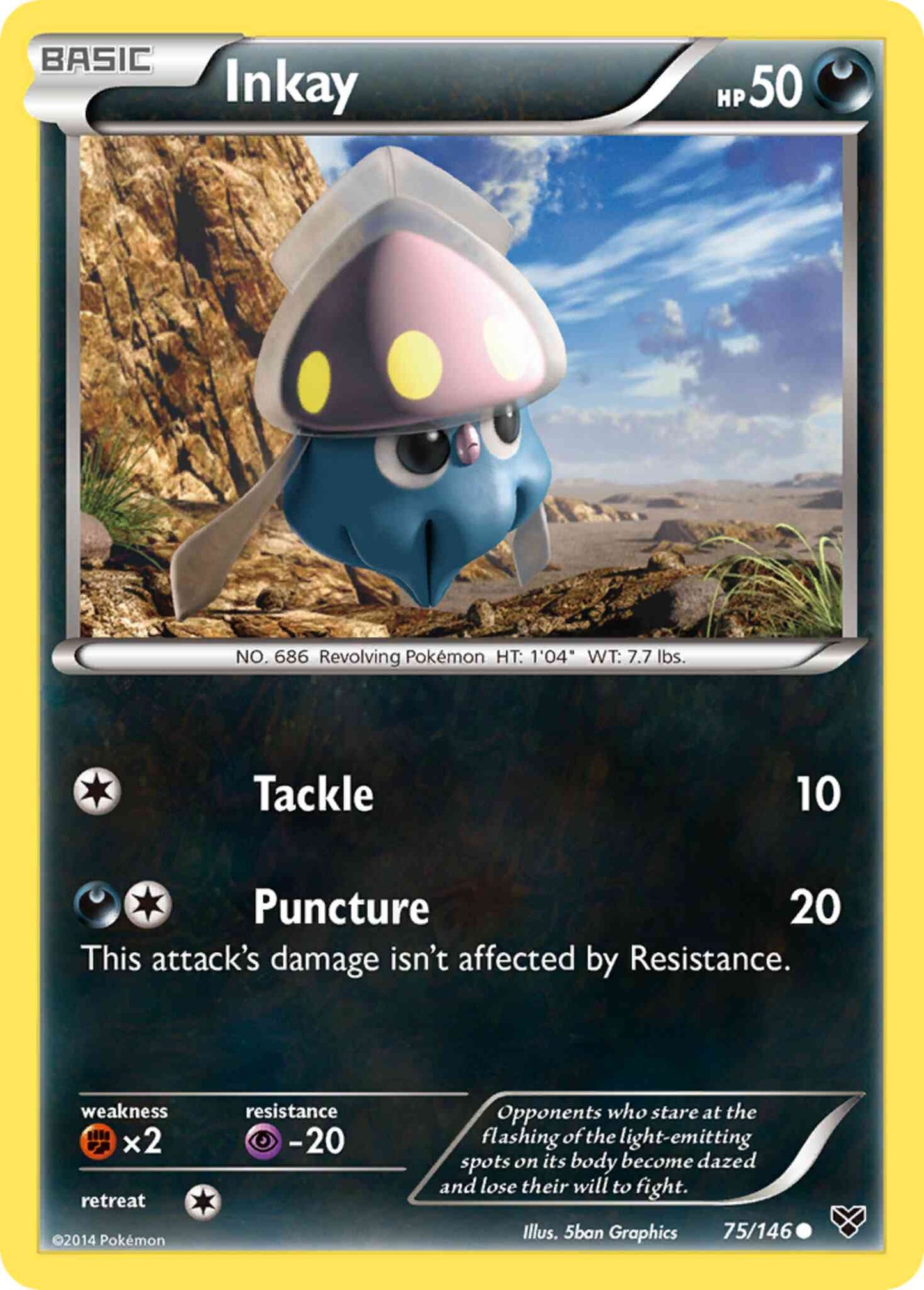 Inkay - 75/146 - Common [xy1-75] [Reverse Holo]