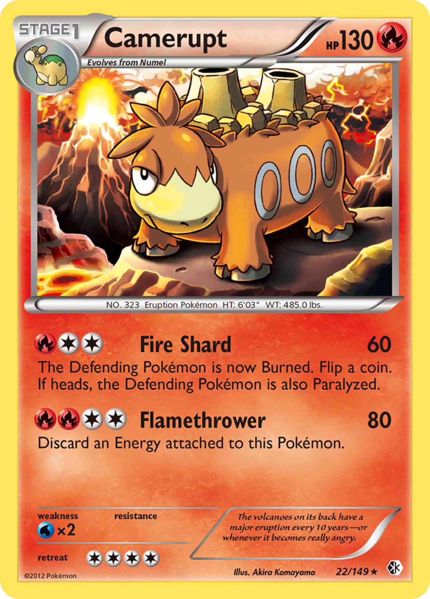 Camerupt - 22/149 - Rare [bw7-22] [Non-Holo]