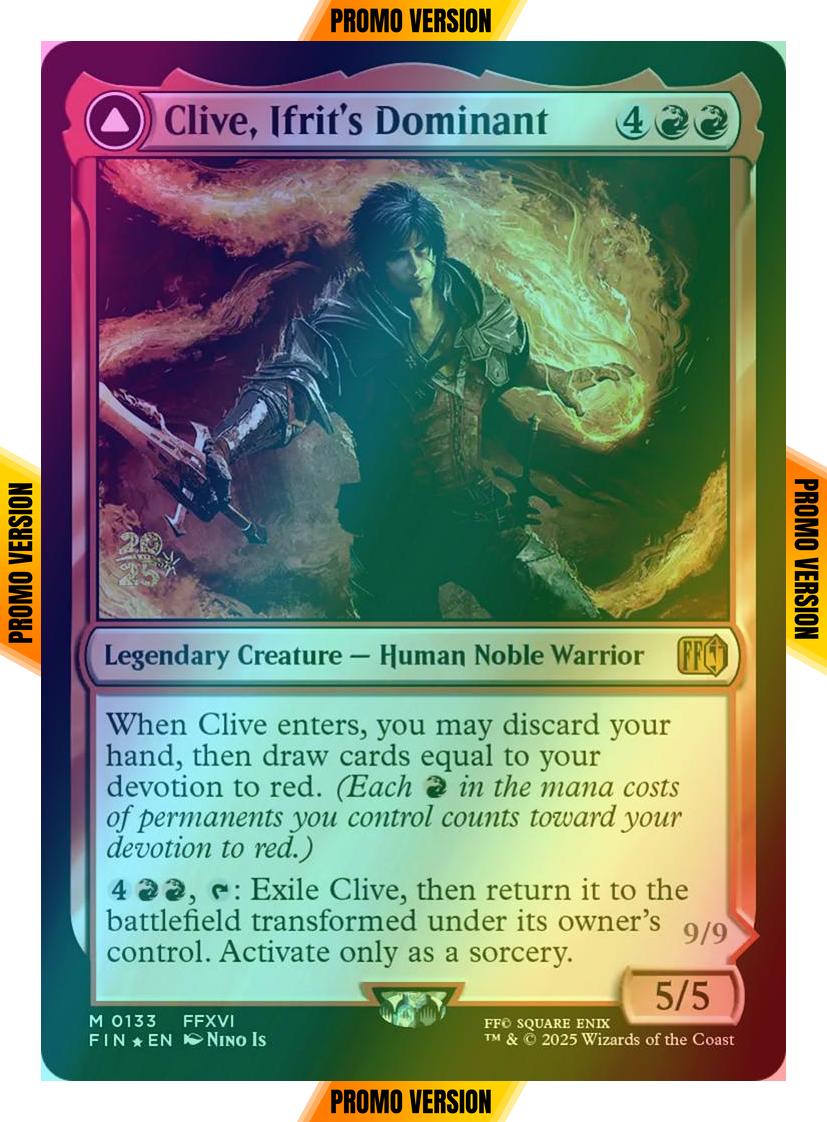Clive, Ifrit's Dominant // Ifrit, Warden of Inferno [133s] [Prerelease] [FINAL FANTASY: Promos] [Foil]