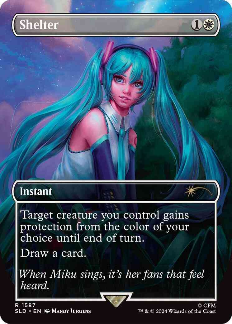 Shelter [1587] [Borderless] [Hatsune Miku: Sakura Superstar] [Secret Lair Drop] [Non-Foil]