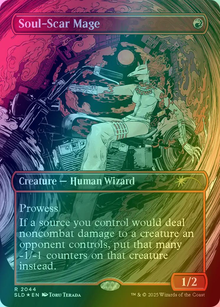 Soul-Scar Mage [2044] [Borderless] [VROOM] [Secret Lair Drop] [Raised Foil]