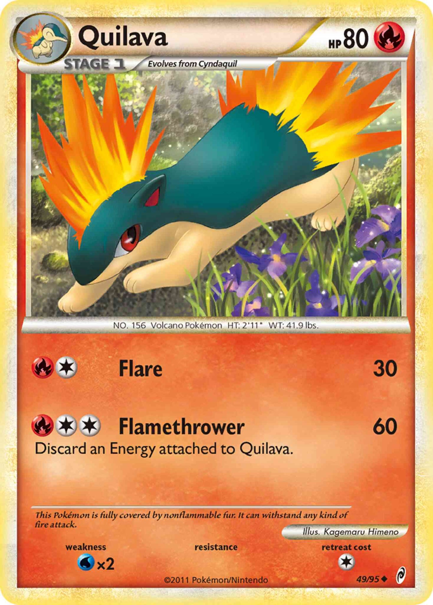 Quilava - 49/95 - Uncommon [col1-49] [Reverse Holo]