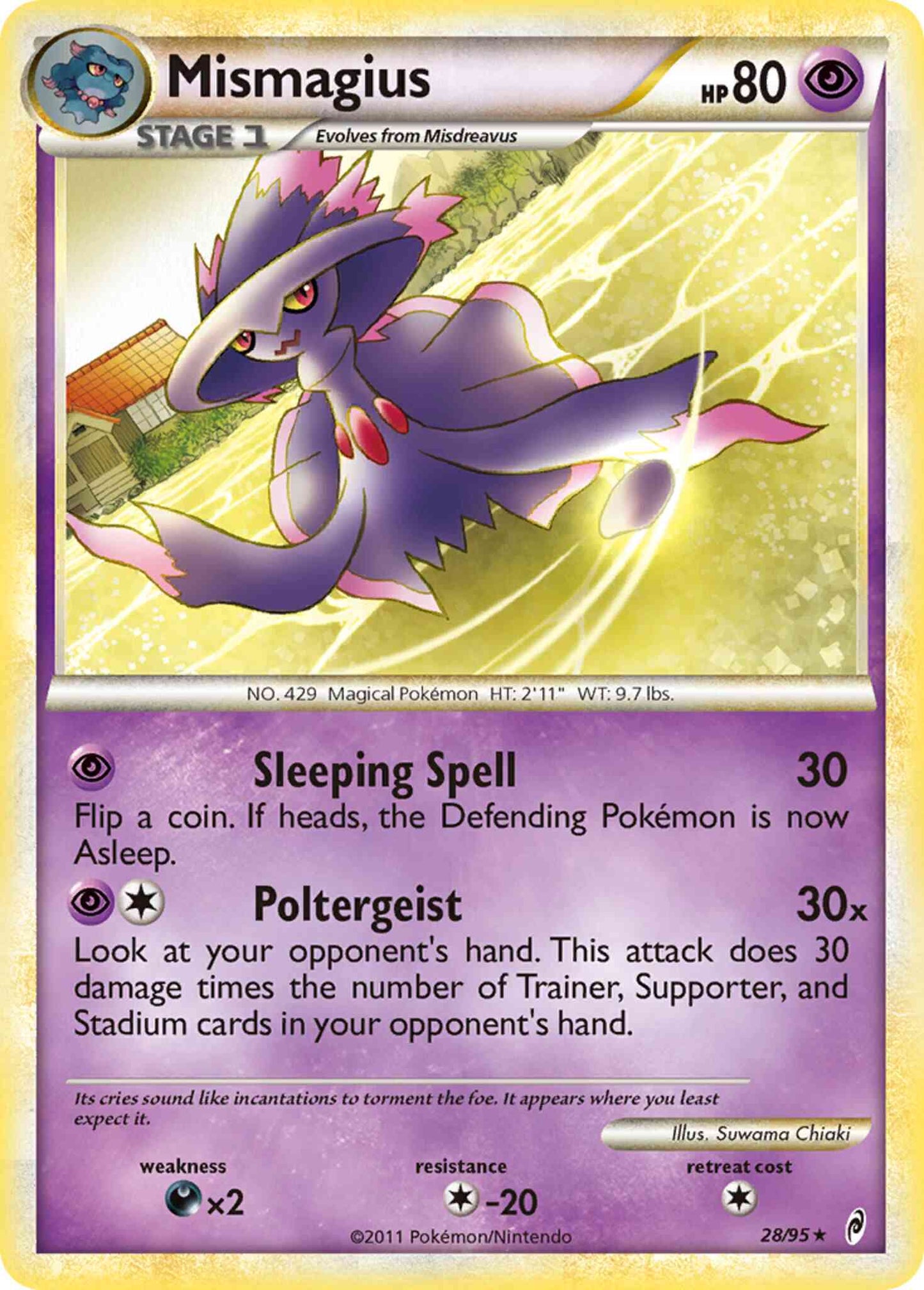 Mismagius - 28/95 - Rare [col1-28] [Reverse Holo]