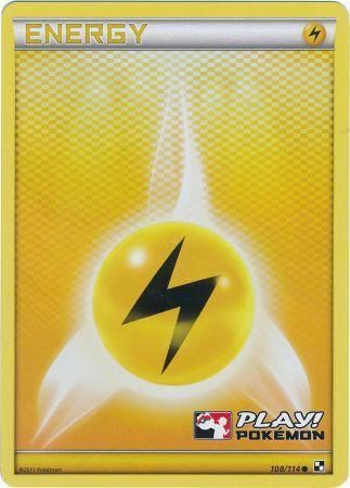 Lightning Energy - 108/114 - Crosshatch Holo Play! Pokemon Promo [Reverse Holo]