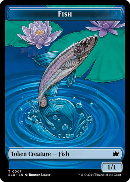 Bird Token (11) // Fish Token (07) [Bloomburrow: Commander: Tokens] [Non-Foil]
