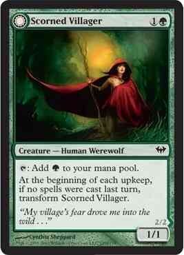 Scorned Villager // Moonscarred Werewolf [125] [Dark Ascension] [Non-Foil]