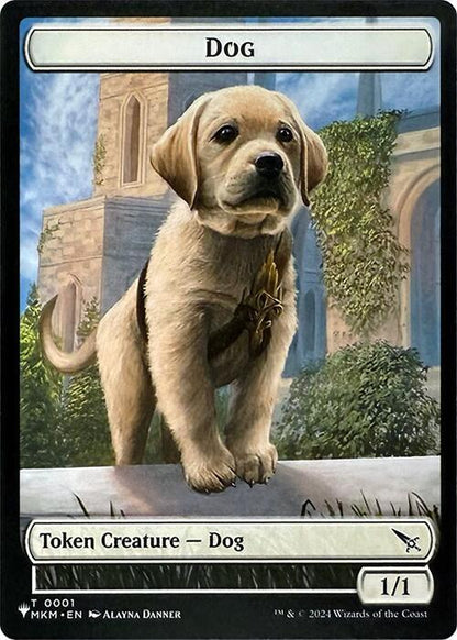 Dog Token (01) // Shapeshifter Token (02) [MKM/2XM Set Symbol] [The List: Tokens] [Non-Foil]