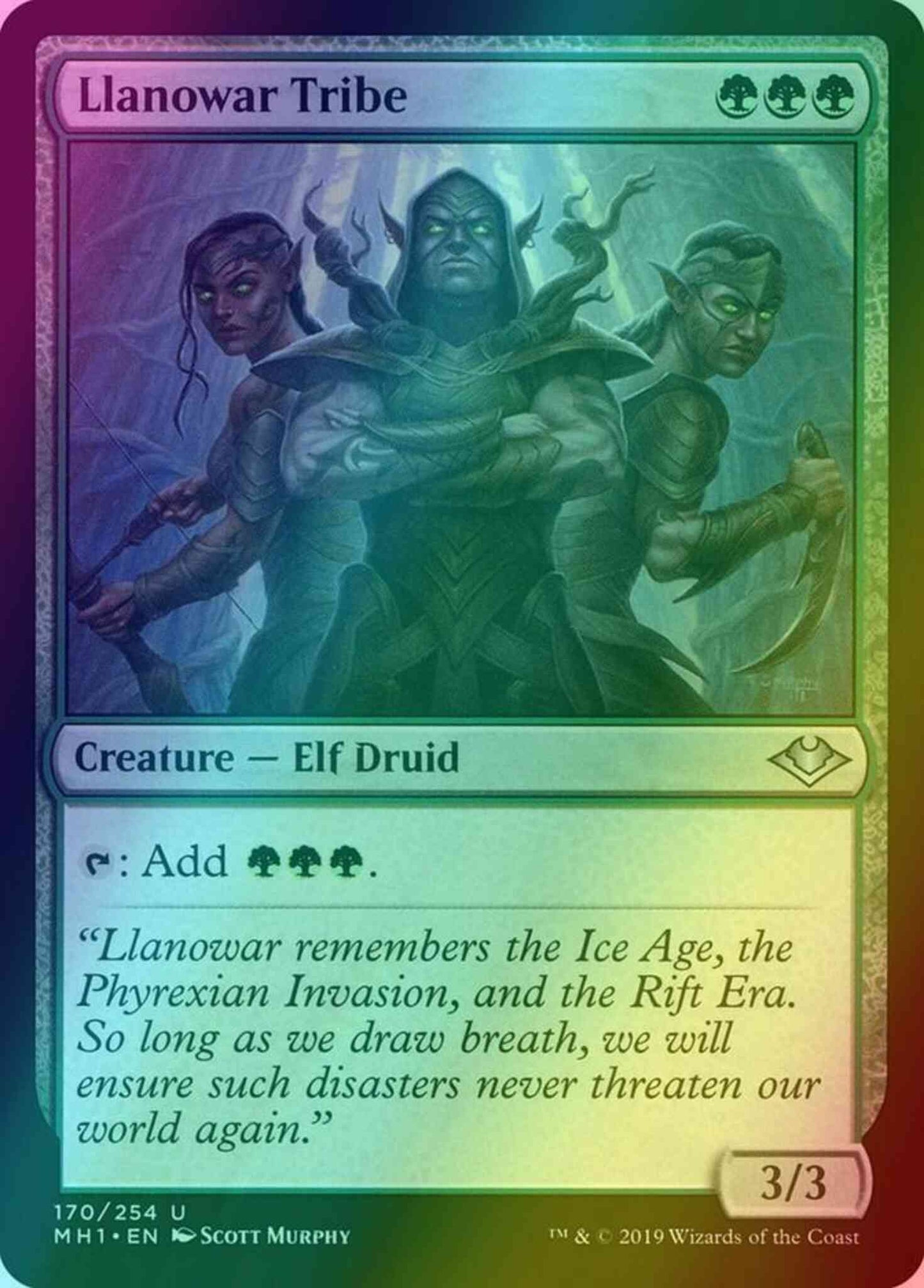 Llanowar Tribe [170] [Modern Horizons] [Foil]