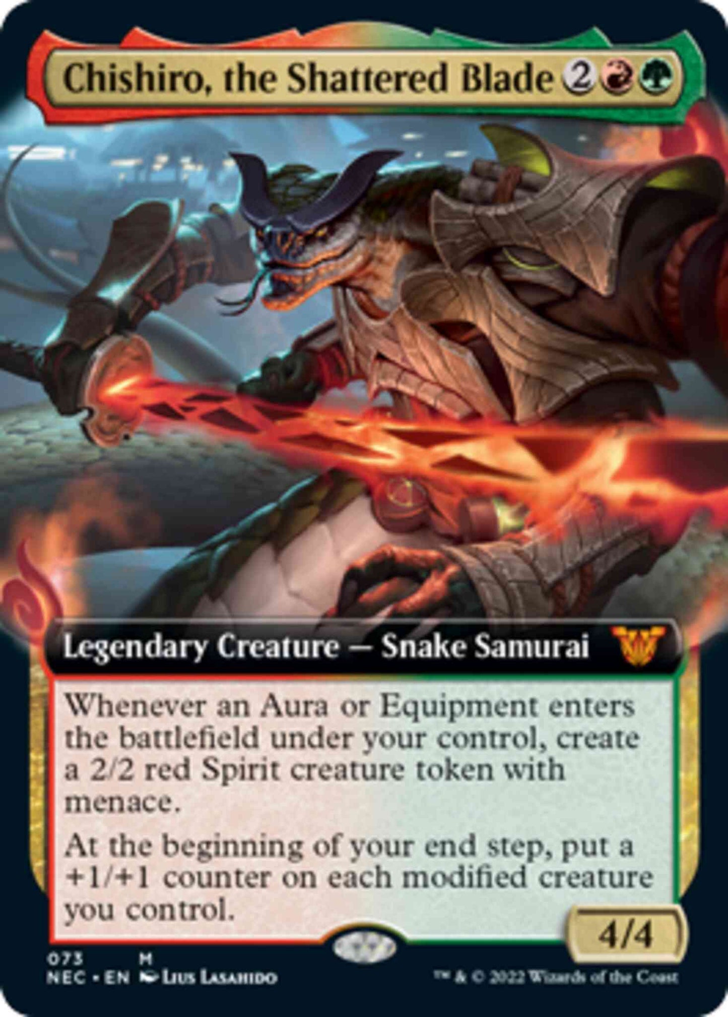 Chishiro, the Shattered Blade [73] [Extended Art] [Kamigawa: Neon Dynasty: Commander] [Non-Foil]