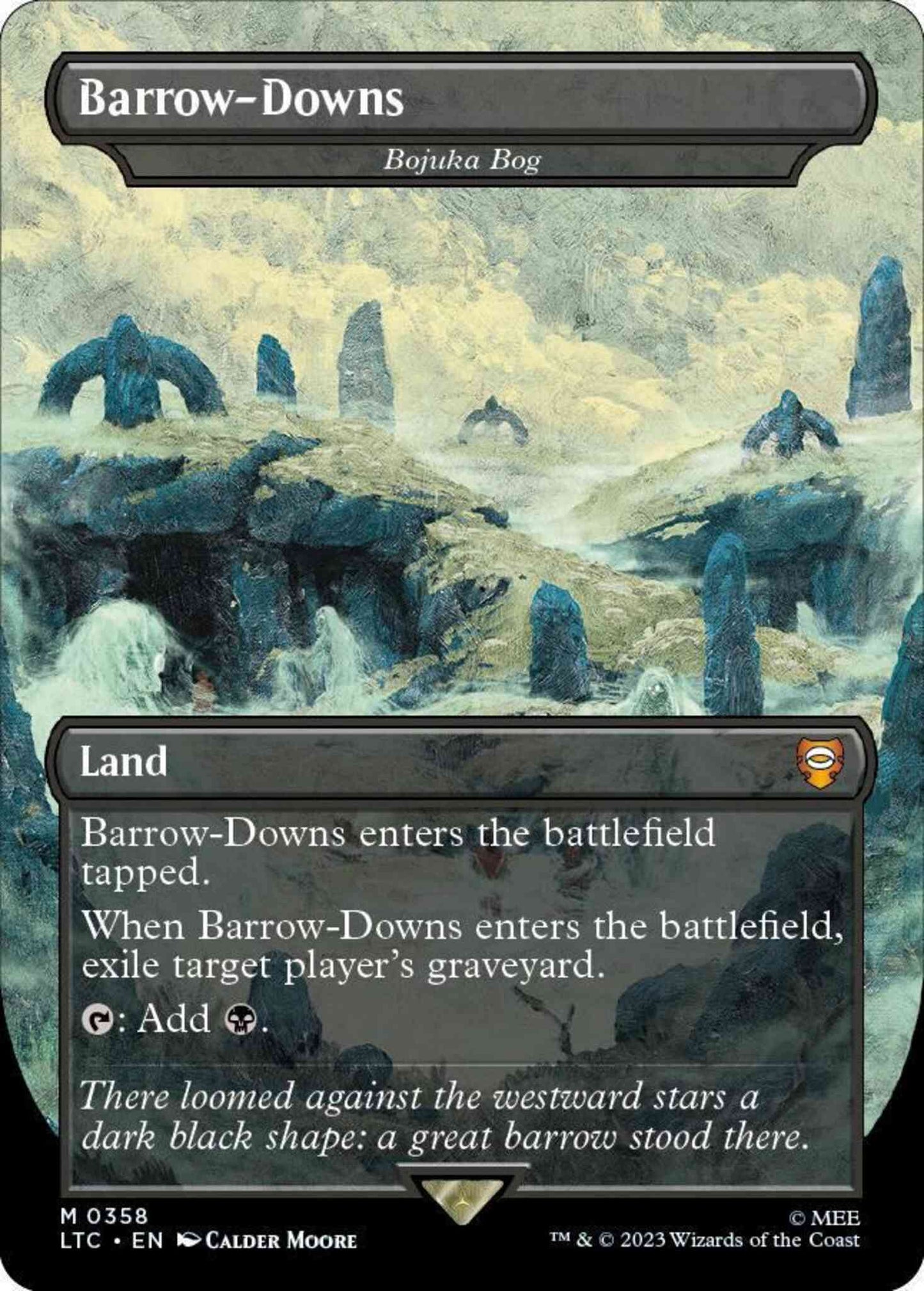 Barrow-Downs - Bojuka Bog [358] [Borderless] [Realms and Relics] [The Lord of the Rings: Tales of Middle-earth: Commander] [Non-Foil]