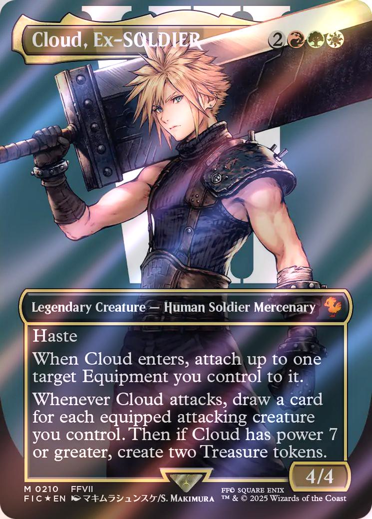 Cloud, Ex-SOLDIER [210] [Borderless] [Character] [FINAL FANTASY: Commander] [Surge Foil]