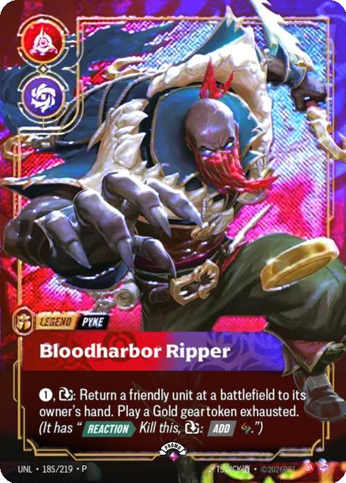 Bloodharbor Ripper (Pyke) (Metal) - 185/219 [Riftbound Organized Play Promotional Cards] [Foil]