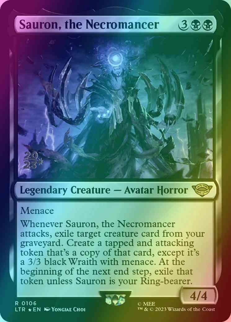 Sauron, the Necromancer [106s] [Prerelease] [The Lord of the Rings: Tales of Middle-earth: Promos] [Foil]